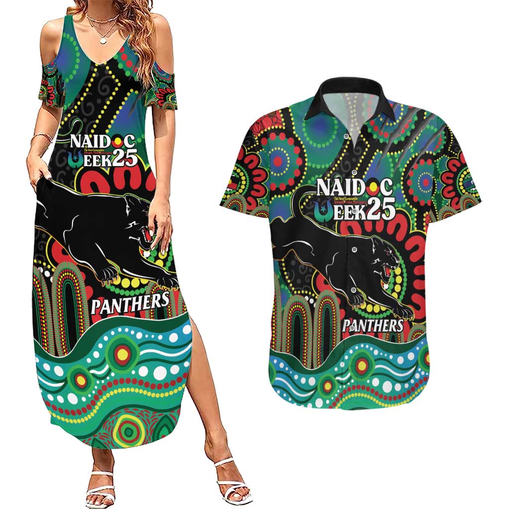 Custom NAIDOC Week 2025 Panthers Couples Matching Summer Maxi Dress and Hawaiian Shirt Go Mountain Men Indigenous Art