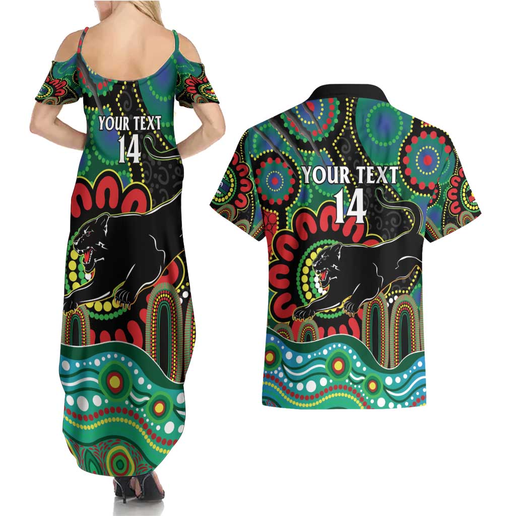Custom NAIDOC Week 2025 Panthers Couples Matching Summer Maxi Dress and Hawaiian Shirt Go Mountain Men Indigenous Art