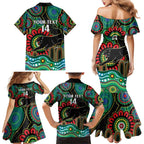 Custom NAIDOC Week 2025 Panthers Family Matching Mermaid Dress and Hawaiian Shirt Go Mountain Men Indigenous Art