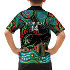 Custom NAIDOC Week 2025 Panthers Family Matching Off The Shoulder Long Sleeve Dress and Hawaiian Shirt Go Mountain Men Indigenous Art