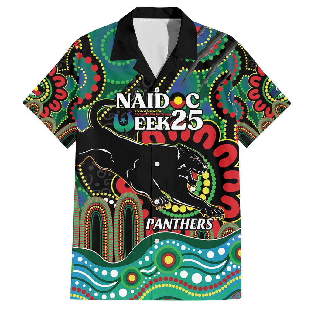 Custom NAIDOC Week 2025 Panthers Family Matching Off The Shoulder Long Sleeve Dress and Hawaiian Shirt Go Mountain Men Indigenous Art