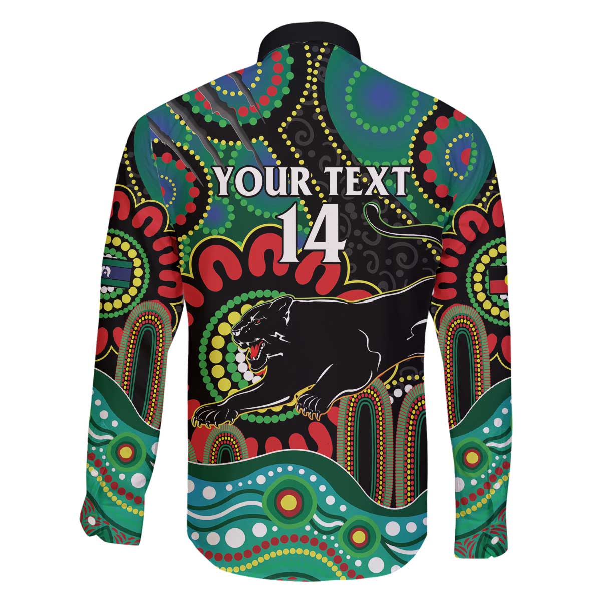 Custom NAIDOC Week 2025 Panthers Family Matching Off The Shoulder Long Sleeve Dress and Hawaiian Shirt Go Mountain Men Indigenous Art