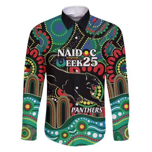 Custom NAIDOC Week 2025 Panthers Family Matching Puletasi and Hawaiian Shirt Go Mountain Men Indigenous Art