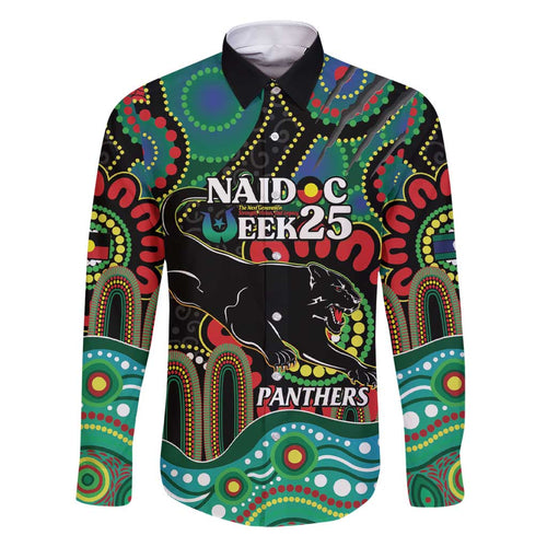 Custom NAIDOC Week 2025 Panthers Family Matching Short Sleeve Bodycon Dress and Hawaiian Shirt Go Mountain Men Indigenous Art