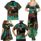 Custom NAIDOC Week 2025 Panthers Family Matching Summer Maxi Dress and Hawaiian Shirt Go Mountain Men Indigenous Art