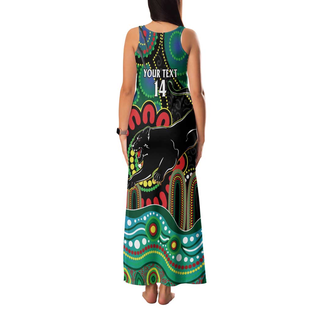 Custom NAIDOC Week 2025 Panthers Family Matching Tank Maxi Dress and Hawaiian Shirt Go Mountain Men Indigenous Art