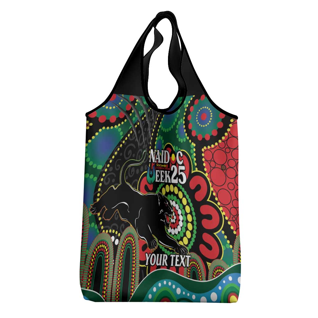 Custom NAIDOC Week 2025 Panthers Grocery Bag Go Mountain Men Indigenous Art