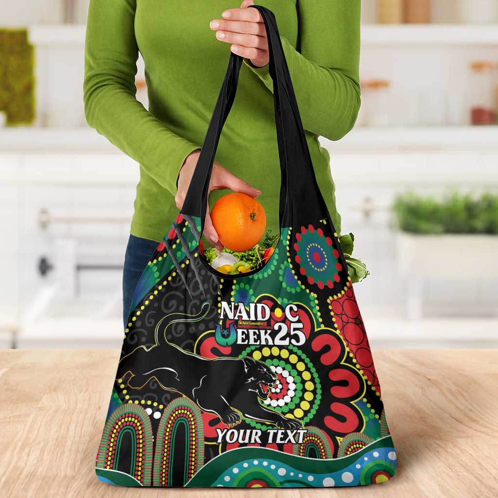 Custom NAIDOC Week 2025 Panthers Grocery Bag Go Mountain Men Indigenous Art
