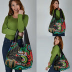 Custom NAIDOC Week 2025 Panthers Grocery Bag Go Mountain Men Indigenous Art