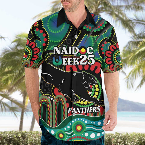 Custom NAIDOC Week 2025 Panthers Hawaiian Shirt Go Mountain Men Indigenous Art