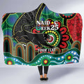 Custom NAIDOC Week 2025 Panthers Hooded Blanket Go Mountain Men Indigenous Art