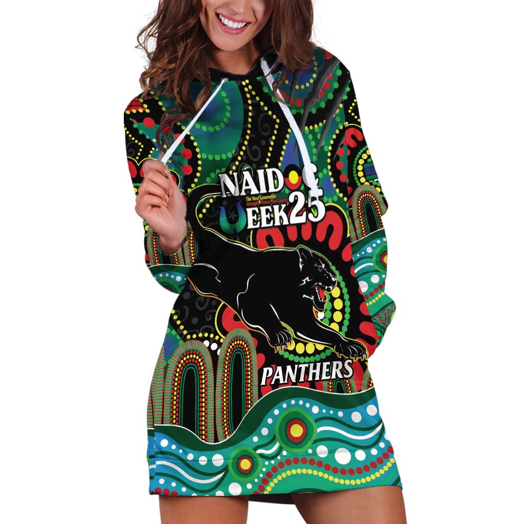 Custom NAIDOC Week 2025 Panthers Hoodie Dress Go Mountain Men Indigenous Art