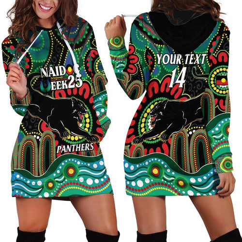 Custom NAIDOC Week 2025 Panthers Hoodie Dress Go Mountain Men Indigenous Art