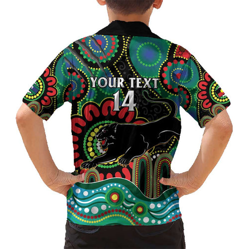 Custom NAIDOC Week 2025 Panthers Kid Hawaiian Shirt Go Mountain Men Indigenous Art