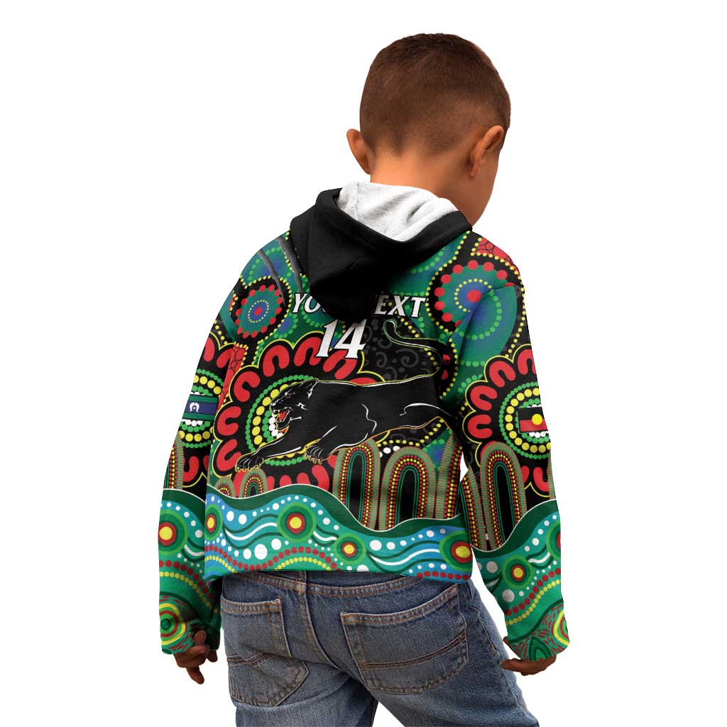 Custom NAIDOC Week 2025 Panthers Kid Hoodie Go Mountain Men Indigenous Art