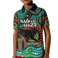 Custom NAIDOC Week 2025 Panthers Kid Polo Shirt Go Mountain Men Indigenous Art