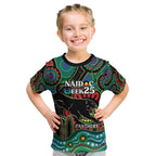 Custom NAIDOC Week 2025 Panthers Kid T Shirt Go Mountain Men Indigenous Art
