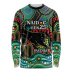 Custom NAIDOC Week 2025 Panthers Long Sleeve Shirt Go Mountain Men Indigenous Art