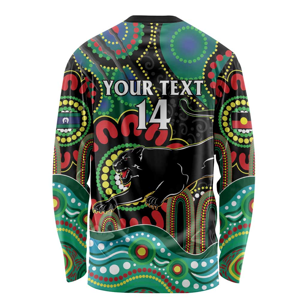 Custom NAIDOC Week 2025 Panthers Long Sleeve Shirt Go Mountain Men Indigenous Art