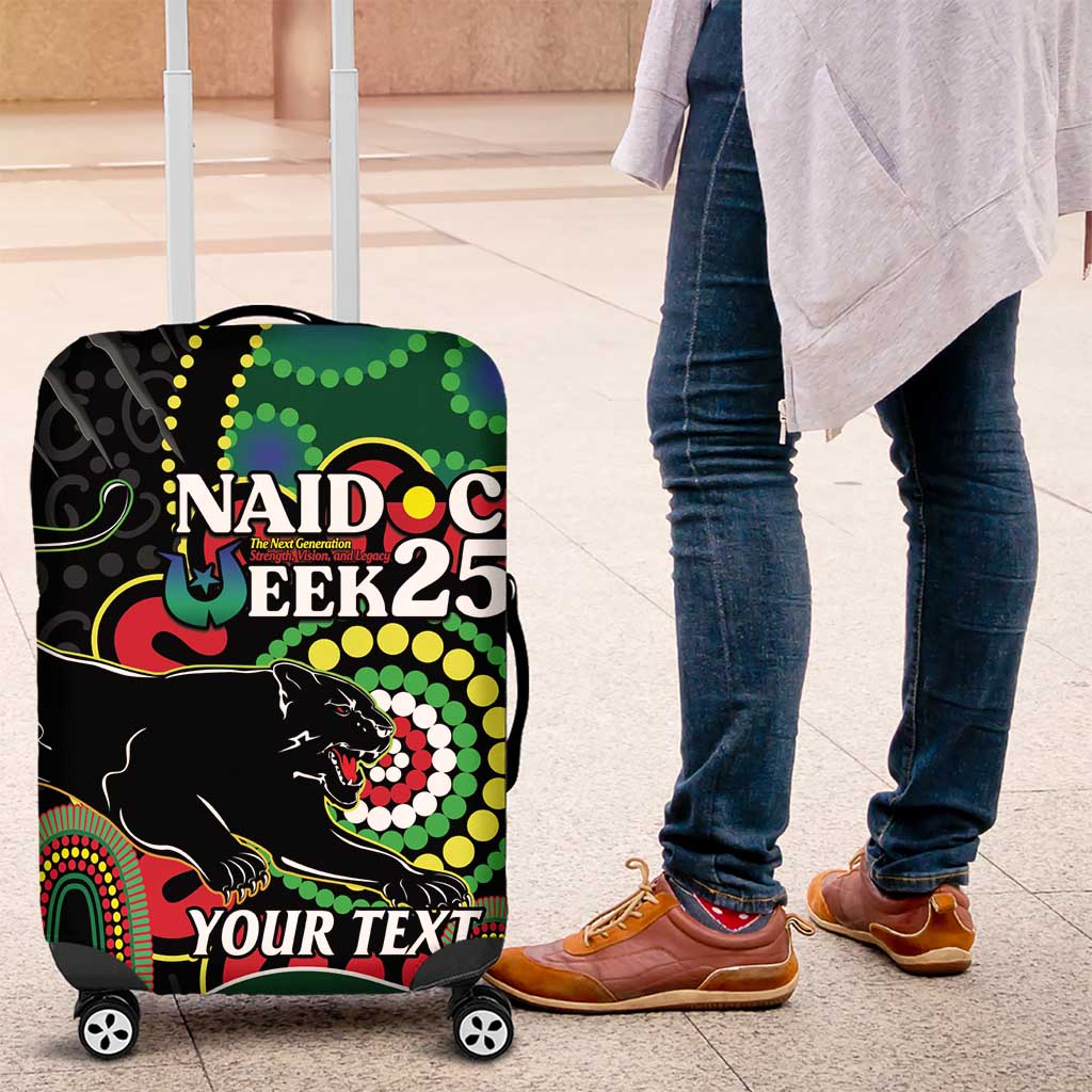 Custom NAIDOC Week 2025 Panthers Luggage Cover Go Mountain Men Indigenous Art