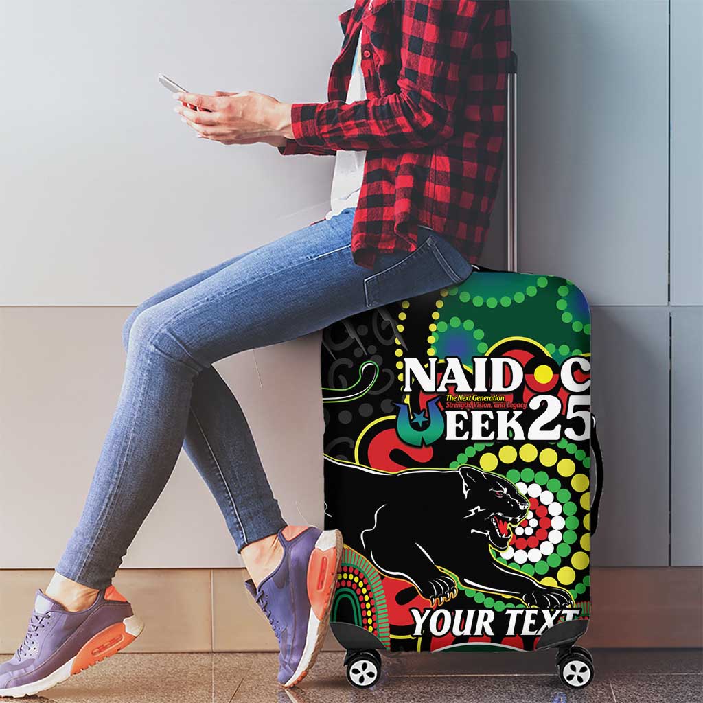Custom NAIDOC Week 2025 Panthers Luggage Cover Go Mountain Men Indigenous Art
