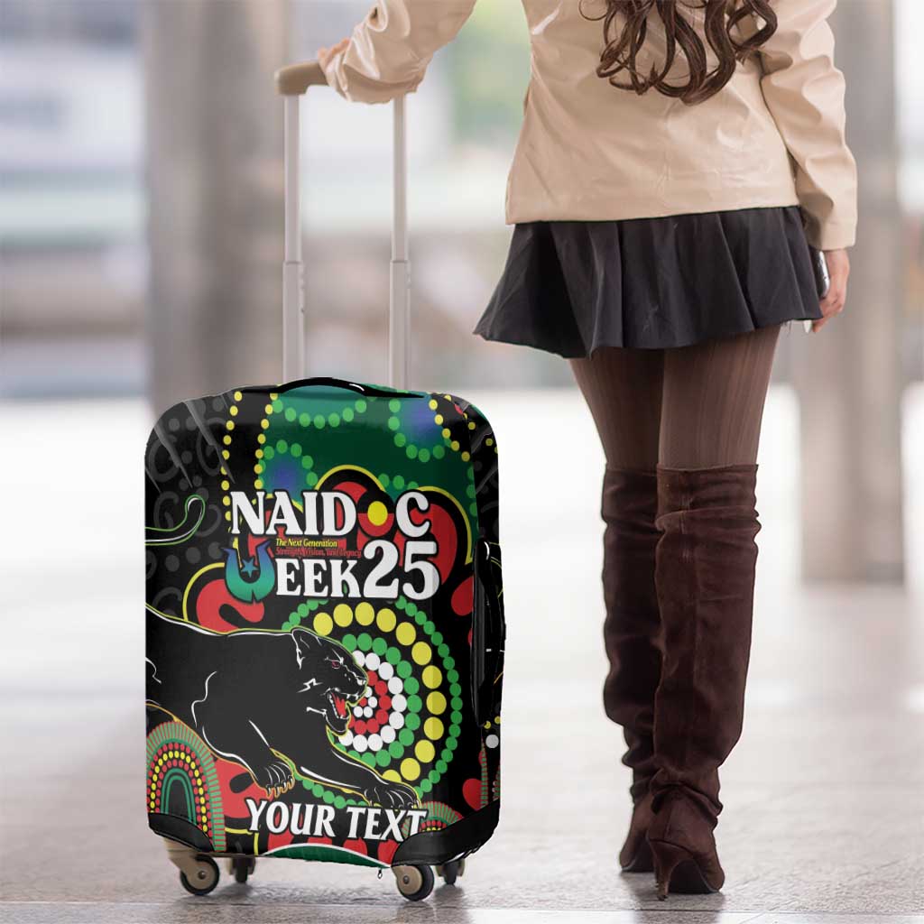 Custom NAIDOC Week 2025 Panthers Luggage Cover Go Mountain Men Indigenous Art