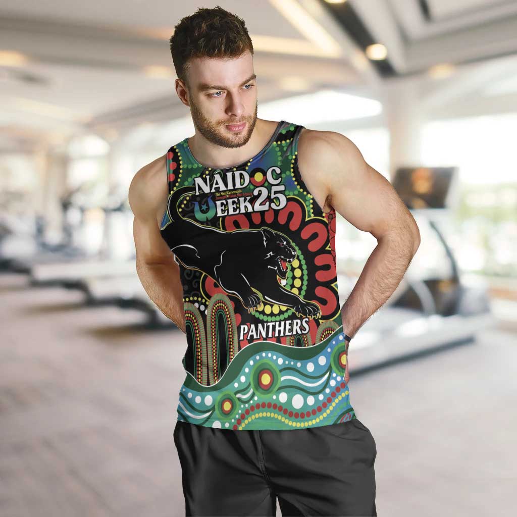 Custom NAIDOC Week 2025 Panthers Men Tank Top Go Mountain Men Indigenous Art