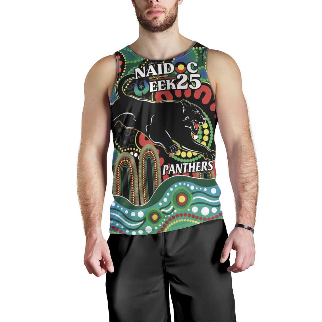 Custom NAIDOC Week 2025 Panthers Men Tank Top Go Mountain Men Indigenous Art