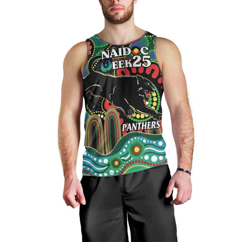Custom NAIDOC Week 2025 Panthers Men Tank Top Go Mountain Men Indigenous Art