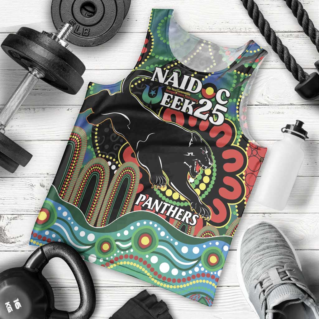 Custom NAIDOC Week 2025 Panthers Men Tank Top Go Mountain Men Indigenous Art