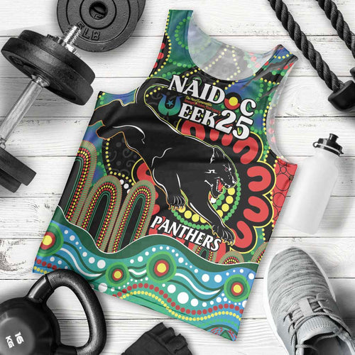Custom NAIDOC Week 2025 Panthers Men Tank Top Go Mountain Men Indigenous Art