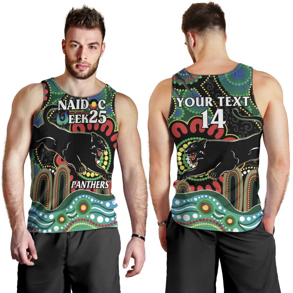 Custom NAIDOC Week 2025 Panthers Men Tank Top Go Mountain Men Indigenous Art