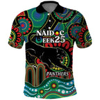 Custom NAIDOC Week 2025 Panthers Polo Shirt Go Mountain Men Indigenous Art