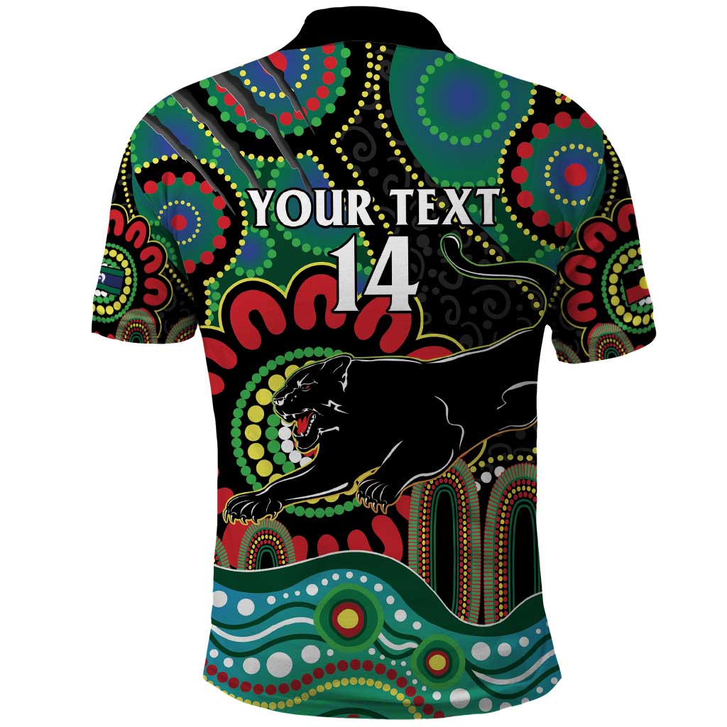 Custom NAIDOC Week 2025 Panthers Polo Shirt Go Mountain Men Indigenous Art