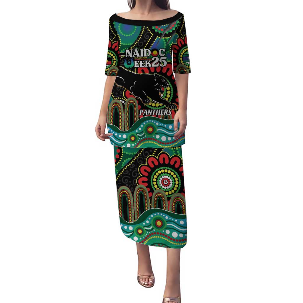 Custom NAIDOC Week 2025 Panthers Puletasi Go Mountain Men Indigenous Art