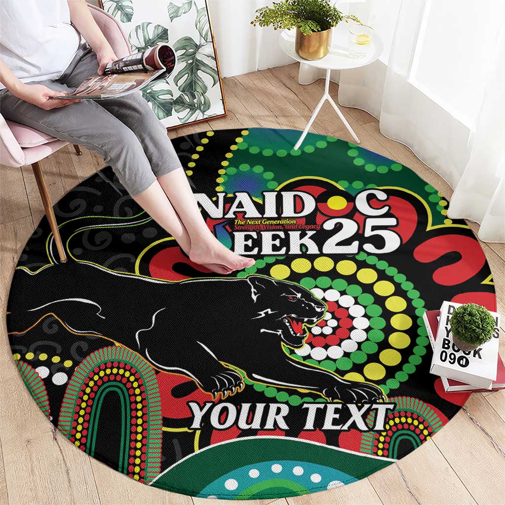 Custom NAIDOC Week 2025 Panthers Round Carpet Go Mountain Men Indigenous Art