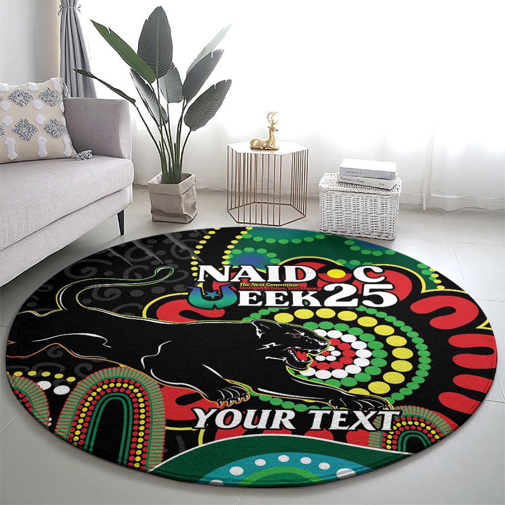 Custom NAIDOC Week 2025 Panthers Round Carpet Go Mountain Men Indigenous Art