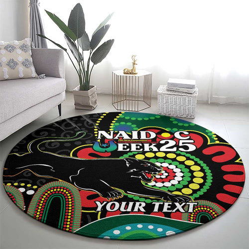 Custom NAIDOC Week 2025 Panthers Round Carpet Go Mountain Men Indigenous Art