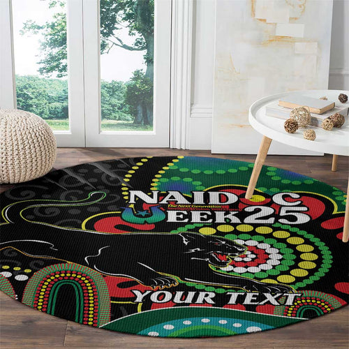 Custom NAIDOC Week 2025 Panthers Round Carpet Go Mountain Men Indigenous Art