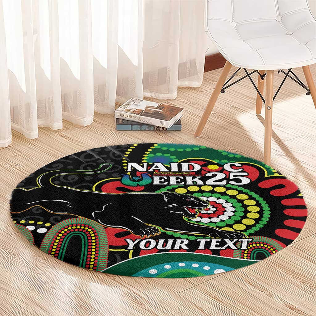 Custom NAIDOC Week 2025 Panthers Round Carpet Go Mountain Men Indigenous Art