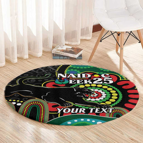 Custom NAIDOC Week 2025 Panthers Round Carpet Go Mountain Men Indigenous Art