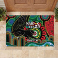 Custom NAIDOC Week 2025 Panthers Rubber Doormat Go Mountain Men Indigenous Art