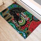 Custom NAIDOC Week 2025 Panthers Rubber Doormat Go Mountain Men Indigenous Art