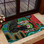 Custom NAIDOC Week 2025 Panthers Rubber Doormat Go Mountain Men Indigenous Art