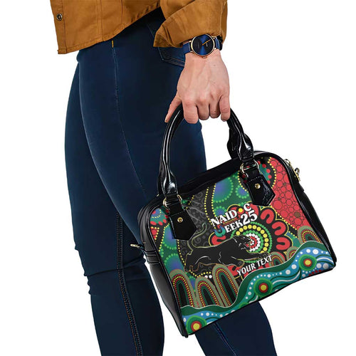 Custom NAIDOC Week 2025 Panthers Shoulder Handbag Go Mountain Men Indigenous Art