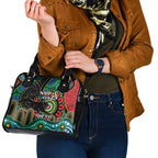 Custom NAIDOC Week 2025 Panthers Shoulder Handbag Go Mountain Men Indigenous Art