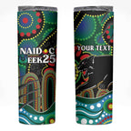 Custom NAIDOC Week 2025 Panthers Skinny Tumbler Go Mountain Men Indigenous Art