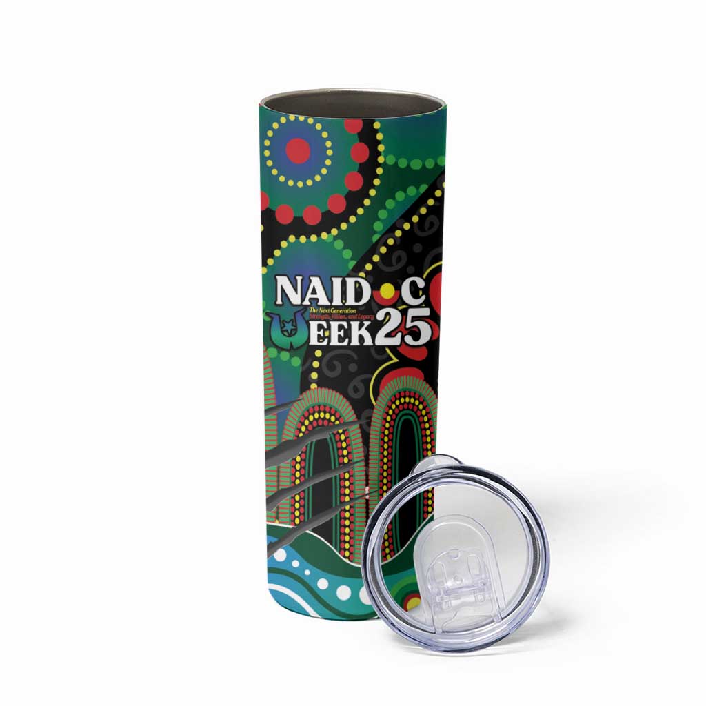 Custom NAIDOC Week 2025 Panthers Skinny Tumbler Go Mountain Men Indigenous Art