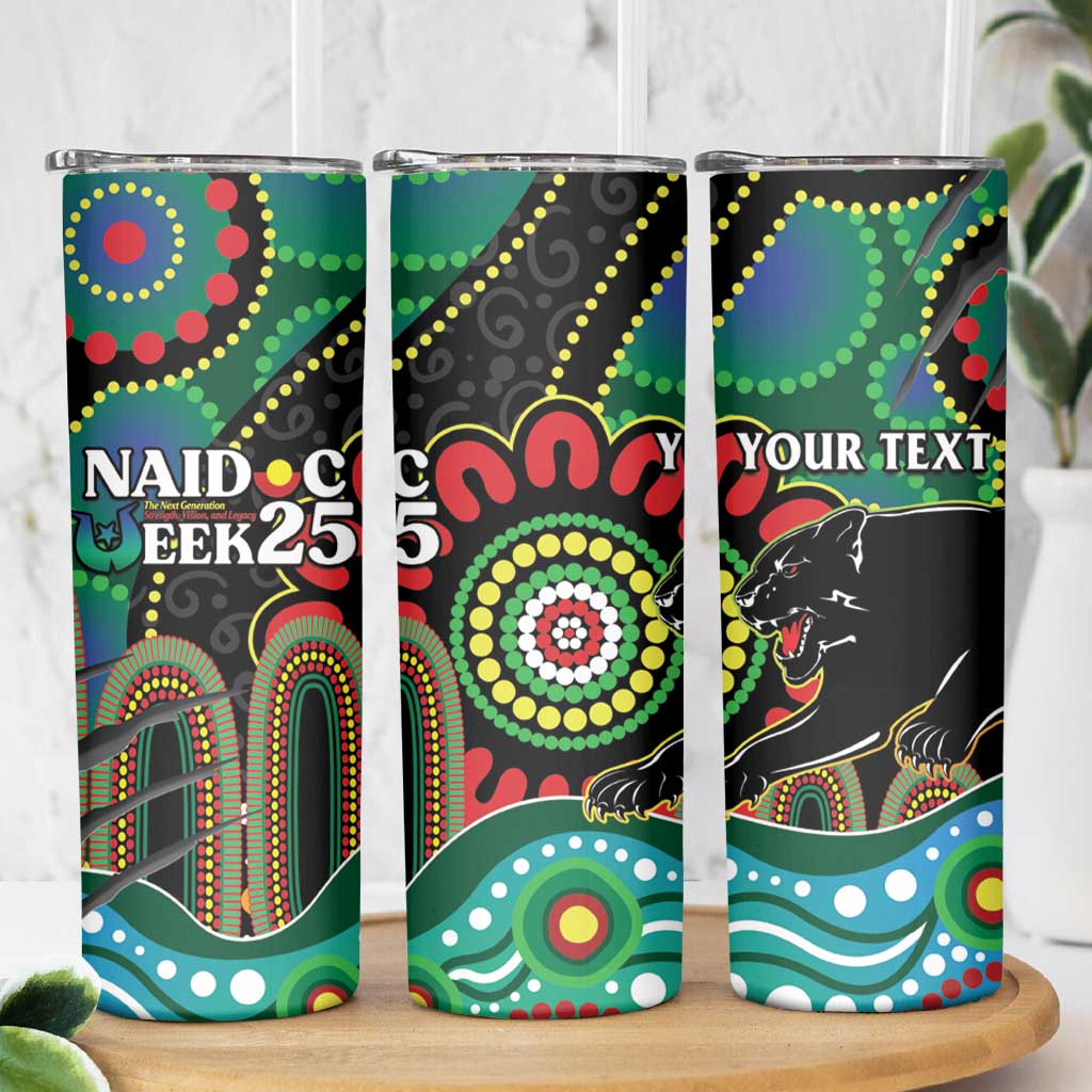 Custom NAIDOC Week 2025 Panthers Skinny Tumbler Go Mountain Men Indigenous Art