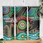 Custom NAIDOC Week 2025 Panthers Skinny Tumbler Go Mountain Men Indigenous Art